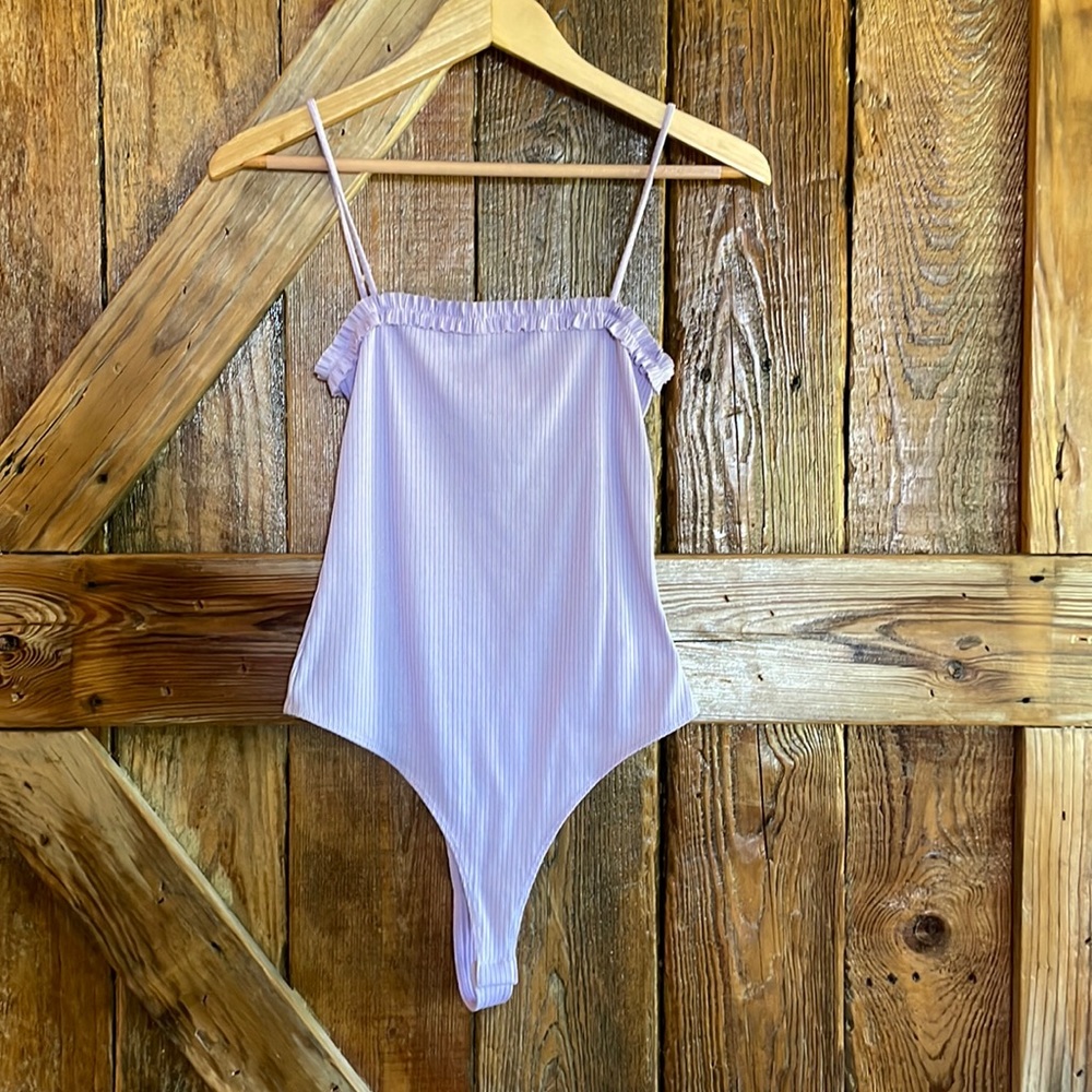 Lavender body suit (small)